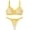 Yellow, variant on Womens Bra and Panty Sets with Underwire Floral Lace Lingerie Set Push Up Adjustable Underwear White L