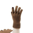 thumbnail image 2 of Winter Mens Warm and Thick Cold Proof Solid Color Screen Gloves, 2 of 4
