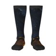 thumbnail image 1 of Fotbe Glowing Snake Dark Forest Calcetas Divertidas Estampadas para Hombre y Mujer, Calcetas de Algodón hasta la Rodilla para Caminar, Correr, Enfermería y Embarazo, 1 of 6