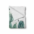 thumbnail image 2 of Nature Soft Flannel Fleece Throw Blanket, Desert Botanical Herbal Cartoon Style Cactus Plant Flower with Spikes Print, Cozy Plush for Indoor and Outdoor Use, 50" x 70", Green and Pink, by Ambesonne, 2 of 6