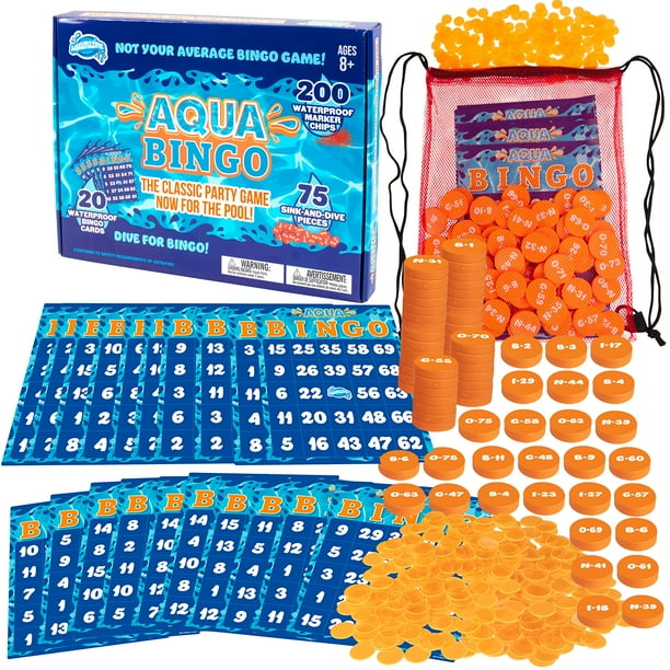 Juego de buceo Pool Bingo Juego de buceo Aqua Pool Bingo para todos