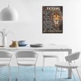 thumbnail image 4 of Lion Of Judah Wall Art Jesus Quotes God Bible Christian Religious Wall Decor Rustic Lion Cross Picture Canvas Prints Modern Home Framed Artwork for Church Living Room Bedroom 12"x16", 4 of 6