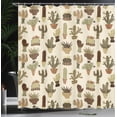 thumbnail image 3 of Ambesonne Cactus Shower Curtain, Succulents Earthy Colors, 69"Wx75"L, Multicolor, 3 of 4
