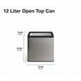 thumbnail image 4 of KOHLER 31313-BST 12-Liter Open-Top Trash Can in Black Stainless NEW, 4 of 9
