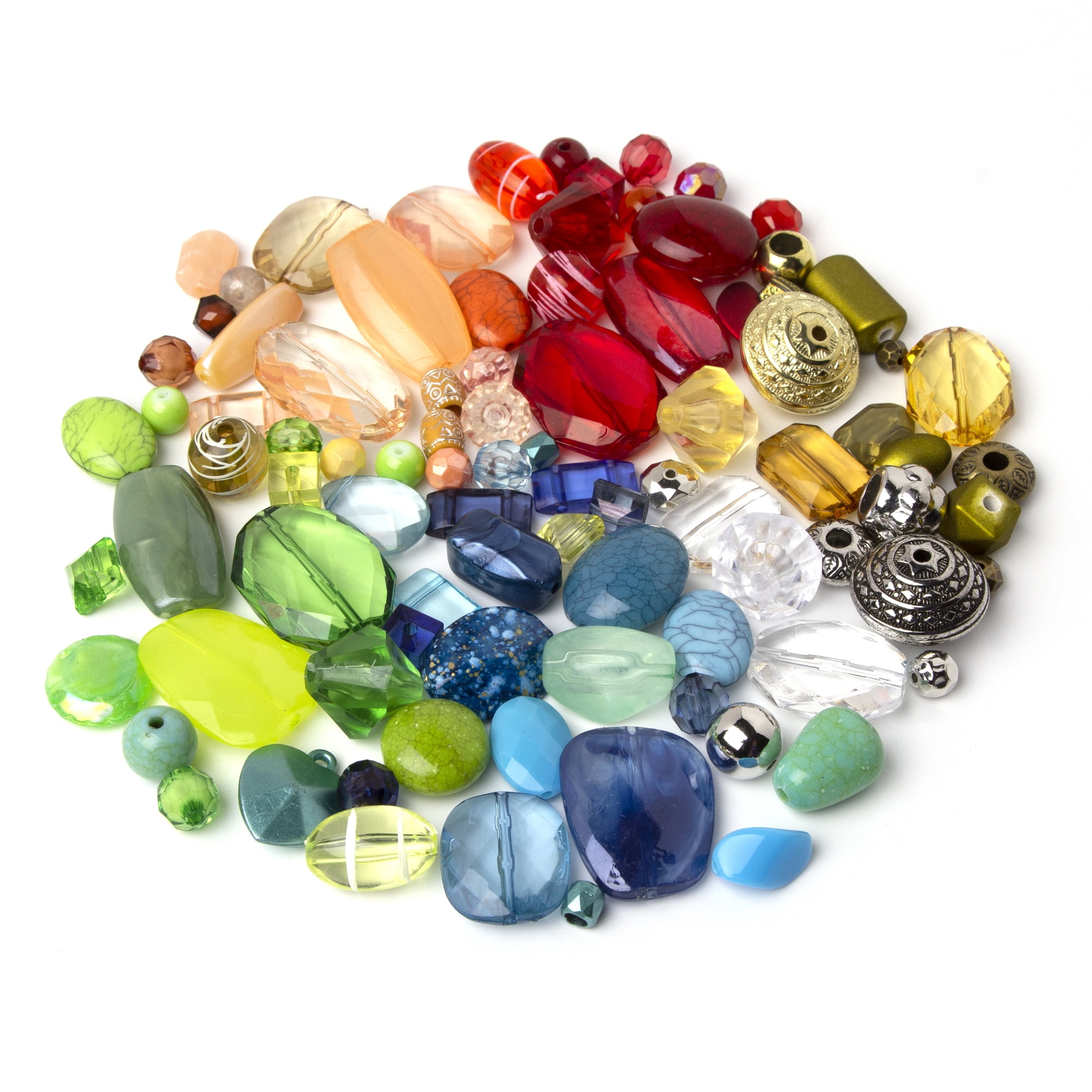 Cousin DIY 1200 Piece Multicolor Mega Tub Acrylic Friendship Bracelet Bead Mix