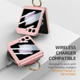 thumbnail image 5 of Compatible Cute Samsung Galaxy Z Flip 5 Case with Screen Protector & Strap,Shockproof Thin Bumper Cover Phone Case for Samsung Flip 5 Phone Case with Ring,Galaxy Flip 5 Slim Case Women Girl Pink, 5 of 14