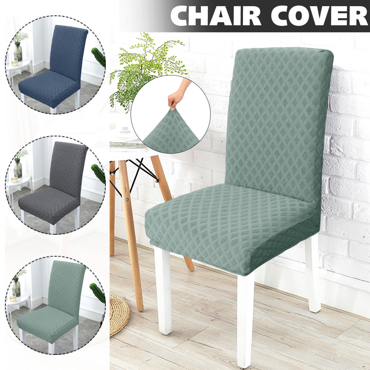 Details about   Removable Stretch Chair Covers Slipcovers Dining Room Seat Cover Decor Home 