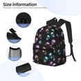 thumbnail image 3 of Yield purple cyan brown Skull Print Backpack for Women Men, Lightweight Casual Travel Daypack, Classic Basic College Backpack, Middle School Bag, 3 of 5