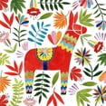 thumbnail image 2 of Popp, Grace 12x12 White Modern Wood Framed Museum Art Print Titled - Festive Otomi II, 2 of 4