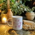 thumbnail image 3 of Preppy Coquette Pink Bows Coffee Mugs, Cute Gifts For Women Girls, I Am Just A Girl Ceramic Coffee Mug, Pink Girly Coffee Cup, 11oz Ceramic Cup White, 3 of 6