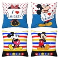 thumbnail image 1 of Dibujos animados Mickey Minnie Mouse(2) Juego de 4 fundas de cojín cuadradas para sofá, sala de estar y cama (50,8 x 50,8 cm), con cremallera invisible, regalo decorativo., 1 of 5