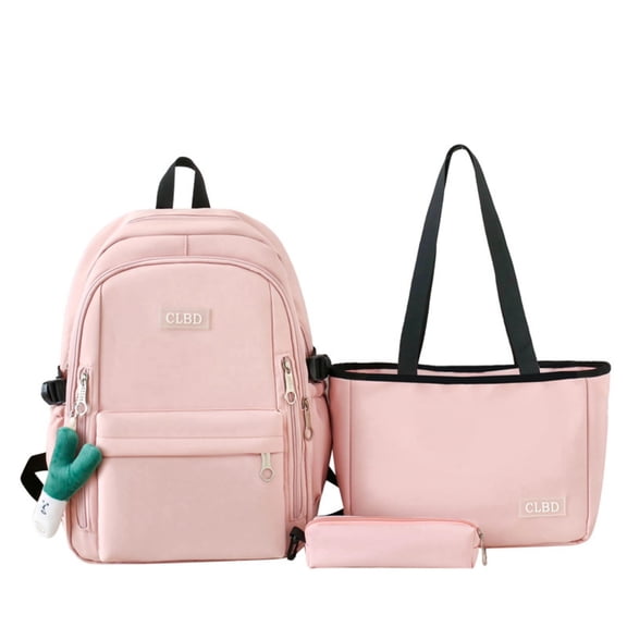ZROVA 3-Piece Backpack Set with Free Charm – Large Capacity for Back to School