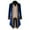 Blue, variant on IROINNID Mens Trench Coat Casual Gothic Coat Printed Steampunk Medieval Tailcoat Uniform Lapel Coat,Blue
