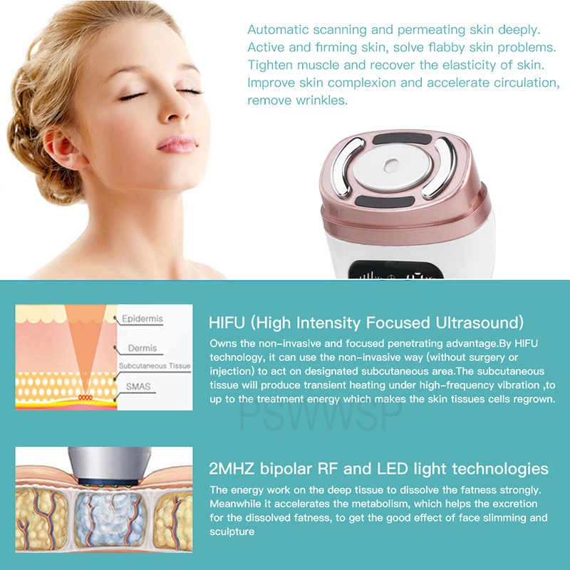 Mini hifu RF Massager Facial body Radiofrecuency Ultrasound Microcurrent Lift Wrinkle Beauty Machine Skin Care Tools