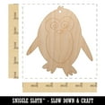 thumbnail image 2 of Peaky Penguin Doodle Wood Holiday Christmas Tree Ornament Unfinished DIY Pre-Drilled Craft, 2 of 7