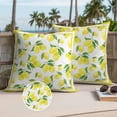 thumbnail image 2 of Summer Lemon Outdoor Pillow Covers Pack of 2 Fruit Farmhouse Leaf Yellow Edge Waterproof Throw Pillow Covers Decorative Cushion Cases for Patio Garden Tent Balcony Couch 24x24 inch, 2 of 9