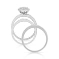 thumbnail image 4 of forever Bride Heart Halo Diamond Engagement Ring Set, 1/4 Ct TW, Sterling Silver, 4 of 5