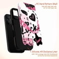 thumbnail image 4 of Pink Heart Chain Aesthetic Phone Case, Cute Love Collage Sweet & Lucky Protective Cover for iPhone 17 16 15 14 13 12 11 Pro Max Plus Mini, 4 of 6