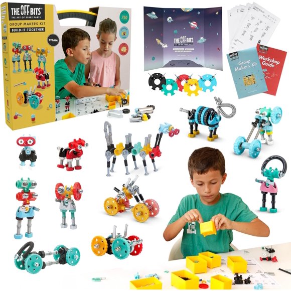 The Off Bits Group Makers Juguetes educativos para juegos de aula 750 piezas Juegos de construcción de juguetes para niños y niñas Juguetes de aprendizaje para niños para juegos en grupo Regalos de cu