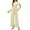 Beige, variant on Jumpsuits for Women, Womens Casual Round Neck Short Sleeved Medium Waist Wide Leg Jumpsuit