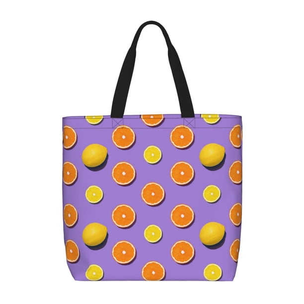 Easygdp Yellow Lemon And Orange Bolsa Tote para Mujer, Bolso de Hombro para Trabajo, Playa, Viajes, Compras y Supermercado