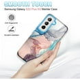thumbnail image 5 of CASEFIV for Samsung Galaxy S22 Plus 5G Case,Marble Pattern Heavy Duty Shockproof Full Body Protective Phone Covers for Women Girls,Blue Gray, 5 of 8