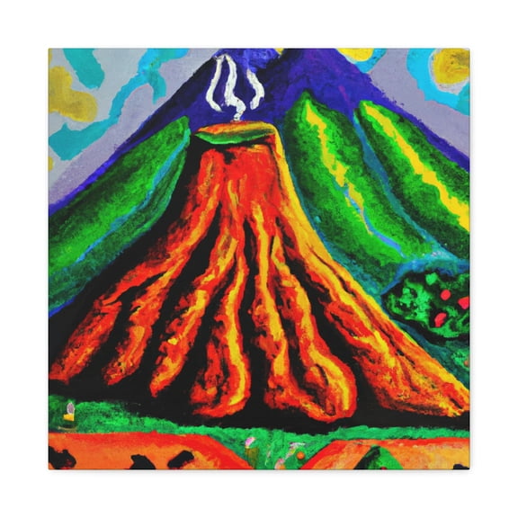 Volcano in Fauvism - Canvas