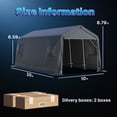 thumbnail image 6 of Advance Outdoor 10’ x 20’ x 87’ Gray Portable Storage Shelter, 6 of 10