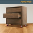 thumbnail image 5 of POWERTEC 4PK 3 inch Fixed Caster Wheels with 640 lbs Loads, Heavy Duty Plate Casters, Rigid Fixed Rubber Castor Wheels for Furniture, Cart, Dolly and Workbenche (17207), 5 of 7