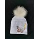 thumbnail image 1 of Gorro con pompón para bebé y niño, gorro con estampado floral de mariposa para recién nacido, a la moda, 1 of 4