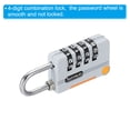 thumbnail image 4 of Candado de combinación de 4 dígitos Uxcell con cable de seguridad 1 Set candado exterior cadena gris 5 pies, 4 of 7
