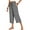 Ash Gray, variant on ANYJOIN Womens Capri Pants Loose High Waisted Wide Leg Lounge Pants Drawstring Casual Palazzo Pants Trousers with Pockets