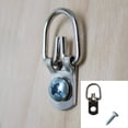 thumbnail image 4 of 100 Pack D-Ring Picture Hangers with Screws for Hanging Clock Paintings Artwork Picture Frame Hook Photo Mirrors - Pro Quality Single Hole D-Rings, 4 of 7