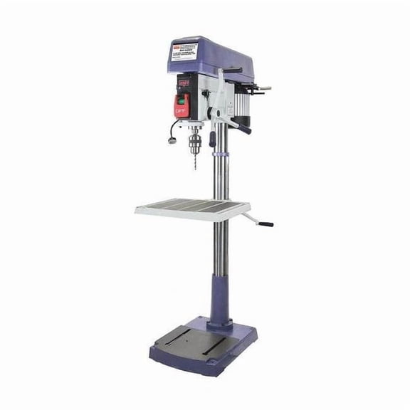 Floor Drill Press, Belt Drive, 1 1/2 hp, 115/230V AC V, 20 in Swing, 16 Speed