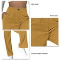 thumbnail image 5 of Women Casual Trousers High Waist Straight Leg Loose Comfortable Pure Color Women Casual Pants Khaki L, 5 of 5