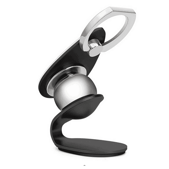 Premium Magnetic Cell Phone Car Holder w/ Ring Holder for Samsung Galaxy Note 9, Note 8, S9, S9+, S10 S10+ S8, J2 Core, A7 (2018) (Black) + Mini Stylus