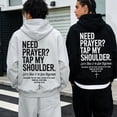 thumbnail image 3 of If You Need Prayer Tap My Shoulder Sweatshirt Bible Verse Christian Shirts For Women Men Jesus Hoodie, 3 of 6