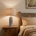 thumbnail image 5 of Oneach 25.5" Farmhouse Table Lamp Set of 2 for Bedroom Living Room Bedside Nightstand Lamps Resin Retro, 5 of 8