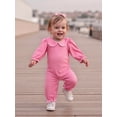 thumbnail image 3 of BemeyourBBs Baby Girls Jumpsuit Romper Newborn Coming Home Outfit Long Sleeve Doll Collar Frills Romper Fall Winter Spring Baby Essentials Clthes, 3 of 9
