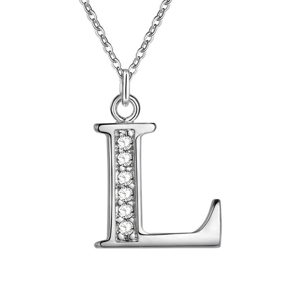 Collar de 26 letras, accesorios de moda de diamantes, regalos para la novia del amante Wmkox8yi sjalhkljlk5869