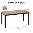 thumbnail image 3 of BeesClover Computer Desk, Large Home Office Desk with Black Metal Frame, Modern Simple Style Gaming Desk, Sturdy Writing Workstation for Study, Home, Office, 3 of 8