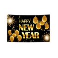 thumbnail image 1 of 2025 New Year Banner Decoration 115x180cm Polyester Fabric Festive Party Background with Metal Rings, 1 of 4