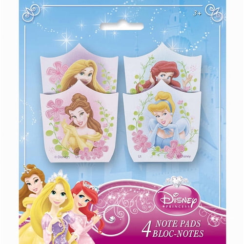 Disney Princess Note Pad Party Favors, 4ct