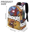 thumbnail image 3 of Los Snorks-theme Backpack, Campus style schoolbag Bookbag with Adjustable Shoulder Straps And Large Zip Compartment, Unisex Travel Bags.42x30x15cm, 3 of 6
