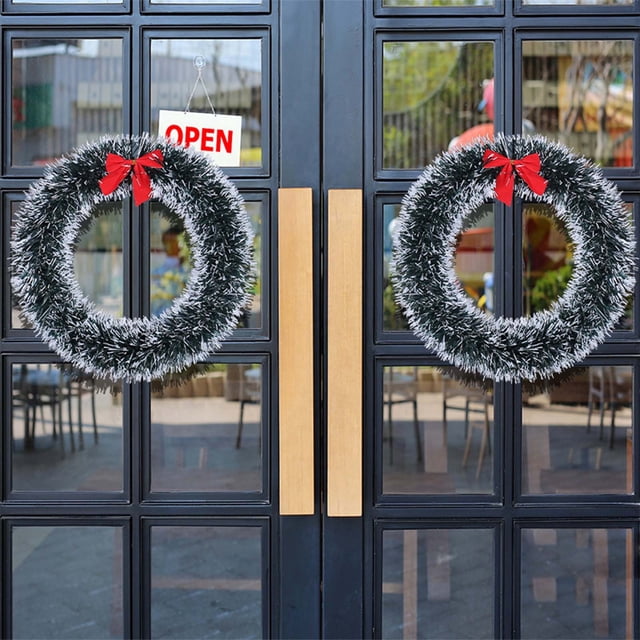 Corona Navidea De 25 Cm 9, 8 Pulgadas, Decoracin Para Puerta De Entrada, Follaje Artificial, Adorno Festivo Para Interiores, Decoracin Para La Entrada, Detalle Navideo Para La Pared, Ukhbmc