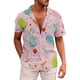 thumbnail image 4 of Camisas hawaianas con dibujos de conejos en 3D de color rosa para hombre y mujer, divertidas camisas de playa con estampado de día de Pascua, ropa para mujer y niño, camisa con botones de huevo de col, 4 of 5
