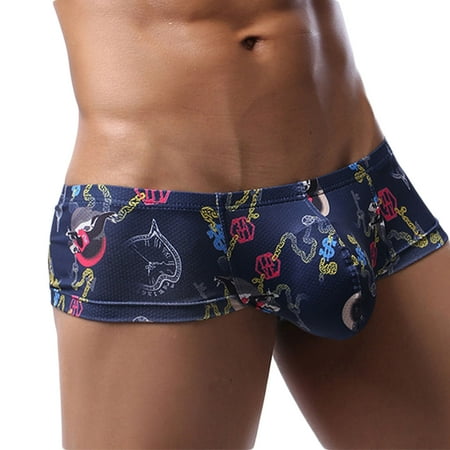 

Tejiojio Summer 2023 Clearance Men s Fashion Sexy Casual Comfortable Breathable Printed Mid-Low Waist Panties