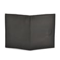Bullz Men's Genuine Leather Bifold Wallet - ID Window, Expandable Credit Card Holder, Black