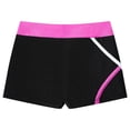 thumbnail image 7 of YONGHS Kids Girls 2 Pcs Gymnastic Workout Dance Tracksuit Contrast Color Crop Top with Shorts Hot Pink 10, 7 of 7
