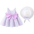 thumbnail image 4 of Vestido de princesa con lazo, sin mangas, floral, vintage, con sombrero para el sol, vestido de fiesta, falda, 4 of 5
